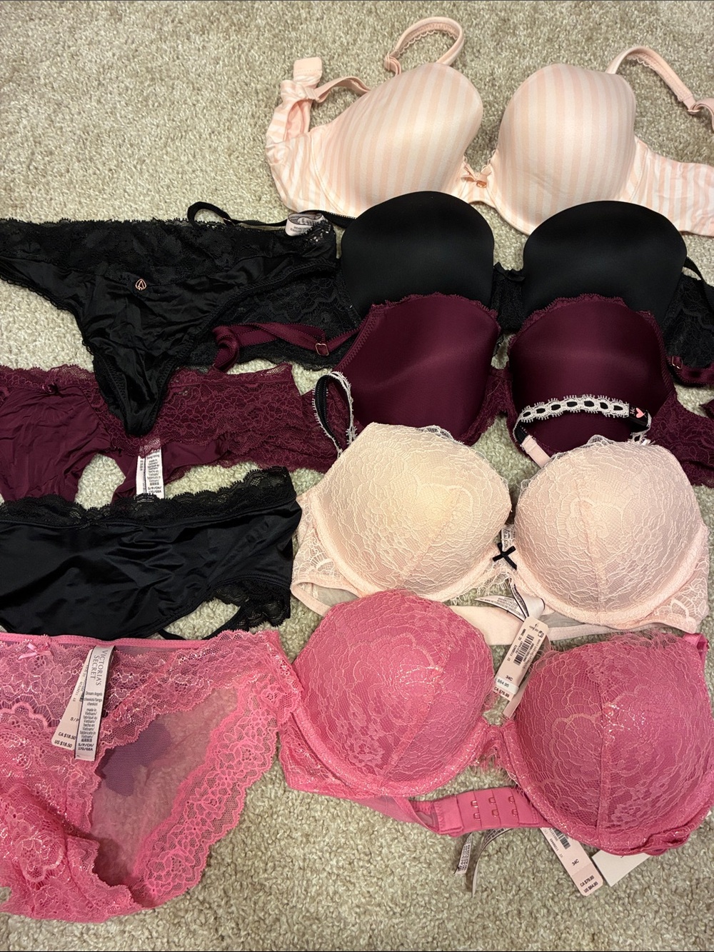 Victoria’s Secret Bra & Panty Bundle | 9 Pieces | Several NWT